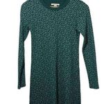 American Eagle Floral Waffle Knit Thermal Bodycon Sweater Dress in Green Size XS Photo 3