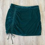 Free People  Vivienne Velvet Mini Skirt In Emerald Green Photo 1