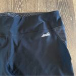 Avia  Black & Charcoal Striped Cropped Workout Legging Size L Photo 1