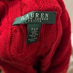 Ralph Lauren Lauren Sweater Womens S Red Cable Full Zip Brass Buckles Pockets Photo 1