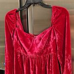 Reformation 💕💕 Chestnut Velvet Babydoll Dress ~ Rhubarb Red 4 NWOT Photo 9