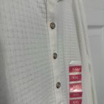 Gloria Vanderbilt  Textured White Henley XXL NEW Photo 6