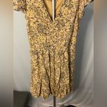 Maurice's ‎ Babydoll Dress Yellow Floral Short Flutter Sleeve Tiered Ruffle XS Photo 1