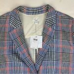 J. Jill size large new barley Multicolor Plaid Blazer lightweight blue red acada Photo 3