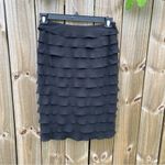 Jaeger  Black Silk Tiered Midi Length Lightweight Skirt size 6 Photo 1