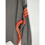 Natural Life  Knit Trim Sweatshirt Size Small Medium S/M Gray Oversized Photo 3