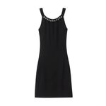 Tory Burch Sheila Embellished Floral Fit and Flare Little Black Dress - Size 4 Photo 2