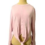 Athleta Size S Nirvana Samsara Side Tie Cropped Sweatshirt Rosario Pink Photo 6