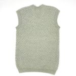 Handmade Sweater Vest Long Sleeveless Pale Green V-Neck Knit Light Academia Top Photo 7