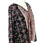 Mason & Belle  Top Womens Small Black Red Floral Boho Peasant
Stretchy Blouse Photo 4