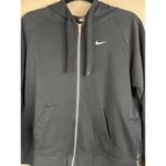 Nike Black White Logo Long Sleeve Side Slits Hooded Zip Up Jacket Size Small Photo 2