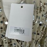 Mac Duggal  Cape Back Fringe Beaded Robe Dress Size Large Style #94044 in Nude Photo 10