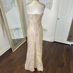 Rhapsody , Paper Tag Made in USA Early 2000's Gold Ethereal Beaded Prom Dress S Photo 4