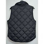 J.Crew Womens Printed Quilted Puffer Vest Size L Down Black Check Plaid Photo 2