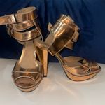 Topshop  Rose Gold Ankle Strap Heels Photo 0