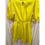 SheIn  Yellow Mini Dress Puff Sleeve Tie‎ Waist Party Cocktail Photo 6