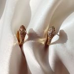 Boutique Dainty Gold Snake Huggie Earrings  Photo 0