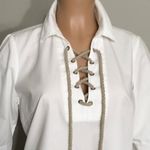 Bass blouse. NWOT White Photo 3