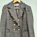 ZARA Black Double-Breasted Tweed Coat Blogger’s Favorite M Photo 9