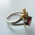 Disney Enchanted  Villains Evil Queen ring sterling silver 10K yellow gold garnet Photo 3
