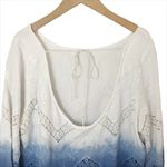 NWT Flowers of Romance Dip Dye Ombre Mini Dress in Blue White Size Medium Photo 3