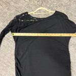 Studio Y  Black Lace Shoulder Accent Blouse Photo 4