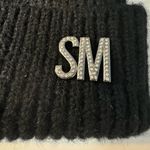 Steve Madden Wool Blend Cuffed Bling Beanie Black NWT Photo 2