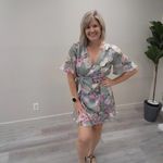 Show Me Your Mumu  Green Floral Evelyn Mini Wrap Dress - Size Large Photo 1