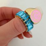 Blue Emerald Cut Ring Photo 0