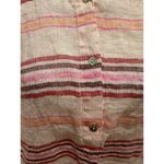 St. Tropez West Women's Striped Linen Button Photo 1