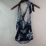 Kona Sol  M Navy Aloha Tankini Swim Top Photo 1