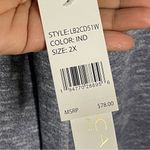 La Blanca Indigo Beach Sweater Hoodie swimsuit cover up gray plus size 2X NWT Photo 4