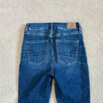 American Eagle next level stretch curvy high rise jeggings in solid blue jeans Photo 3