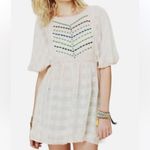 Free People  | New Romantics | Rainbow Sheer Flower Bud Embroidered Tunic Photo 2