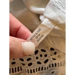 J.Crew  White Cotton Round Neck Long Sleeve Eyelet Hem Sweatshirt‎ Size S Photo 9