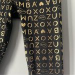 Zumba  women’s XO black and gold ankle leggings size xl Photo 4