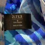 a.n.a  Sheer Blue White Semi Sheer Tie Dye Tie Front Top Coverup EUC Photo 5