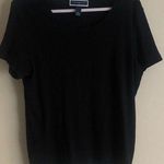 Karen Scott women's black knit tee shirt XL Photo 0