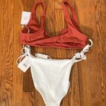 ANDIE  Bikini Set Delray Top String Bottom Ribbed size M NWT Swimsuit Photo 2