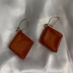 Handmade Vintage Hand Painted Flower Earrings Photo 4