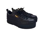 Puma Mayze Platform Sneakers Black Classic Wedge Low Boot Leather Logo Size 9 Photo 8