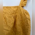 Harper Heritage  x Francesca’s Yellow Ruffle Tied Top | Spring Top | Medium Photo 2