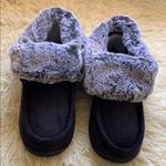 Charter Club Cozy Black Slippers with Faux Fur Lining Photo 1