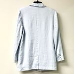 Guess  Brooke 100% Flaxlinen Long Sleeve Single Breasted Blazer Helium Women's S Photo 4