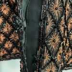 Adrianna Papell Vintage Evening Silk Beaded Embroidered Jacket Black Copper S Photo 3
