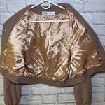 ZARA  Dusty Mauve CROPPED MAXI BOMBER JACKET WITH POCKETS Medium Wool Blend Photo 9