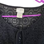 Jaclyn Smith  Black Lace Medium Swim Cover up Photo 3