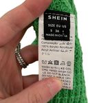 SheIn Green Crochet Festival Coachella Crop Tie Top Small Photo 2