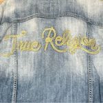True Religion  Dylan Embroidered Jean Jacket Women’s Large Photo 4
