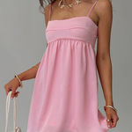 Princess Polly Ortega Babydoll Mini Slip Dress Pink 0 Photo 0